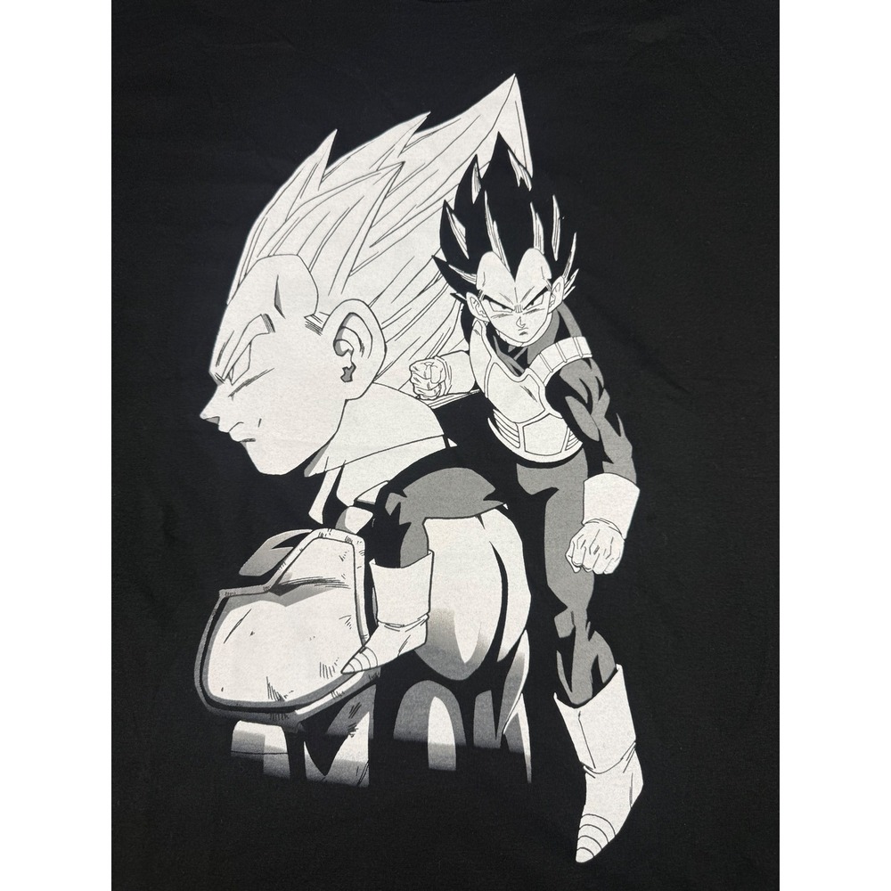 Dragon Ball Z Vegeta Graphic T-Shirt Mens 3XL Black Toei Animation Anime Tee